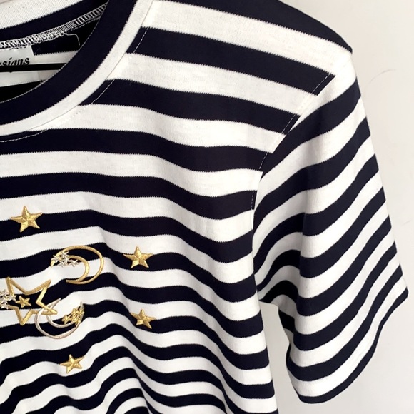 Vintage Old Dell Designs striped Maxi dress, Sz M - Picture 7 of 7